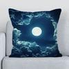 Office Sofa Luxury Cushion Cover Moon Night Sky Pattern Print Home Decor Pillow Cover