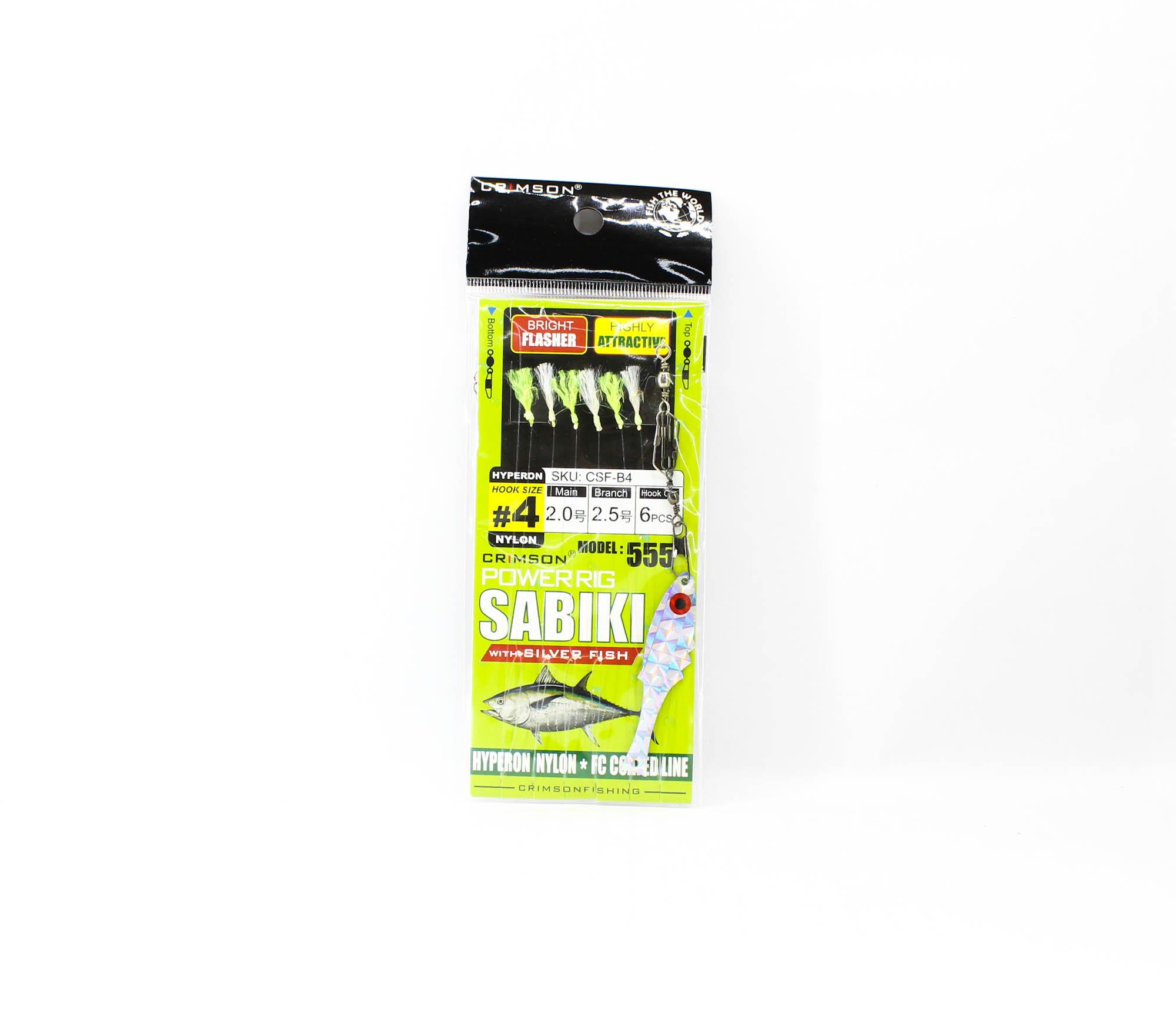 

Crimson CSF-B4 Мощная оснастка Сабики для корюшки с серебристым люрексом Размер 4 (5724)