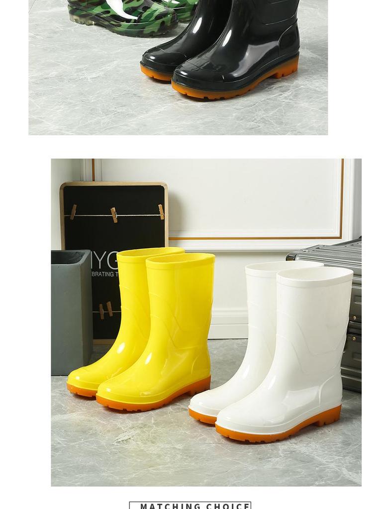 Fashionable Mid-Tube Waterproof Water Shoes - Thick-Soled, Non-Slip, Wear-Resistant, Suitable for All Seasons