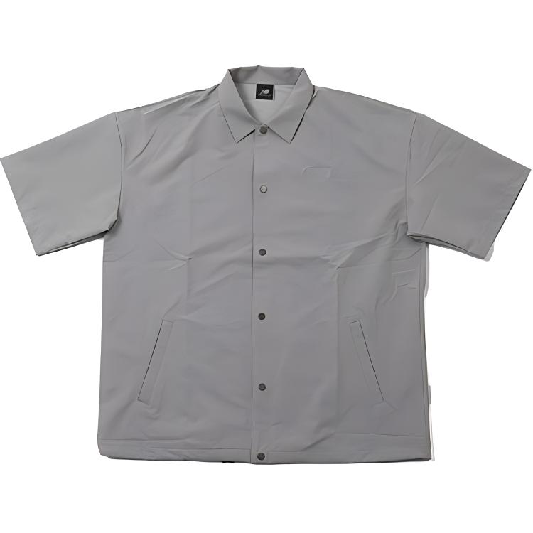 New Balance Shirts Men s Gray Lapel Moderate Other AMJ35004-TAG M