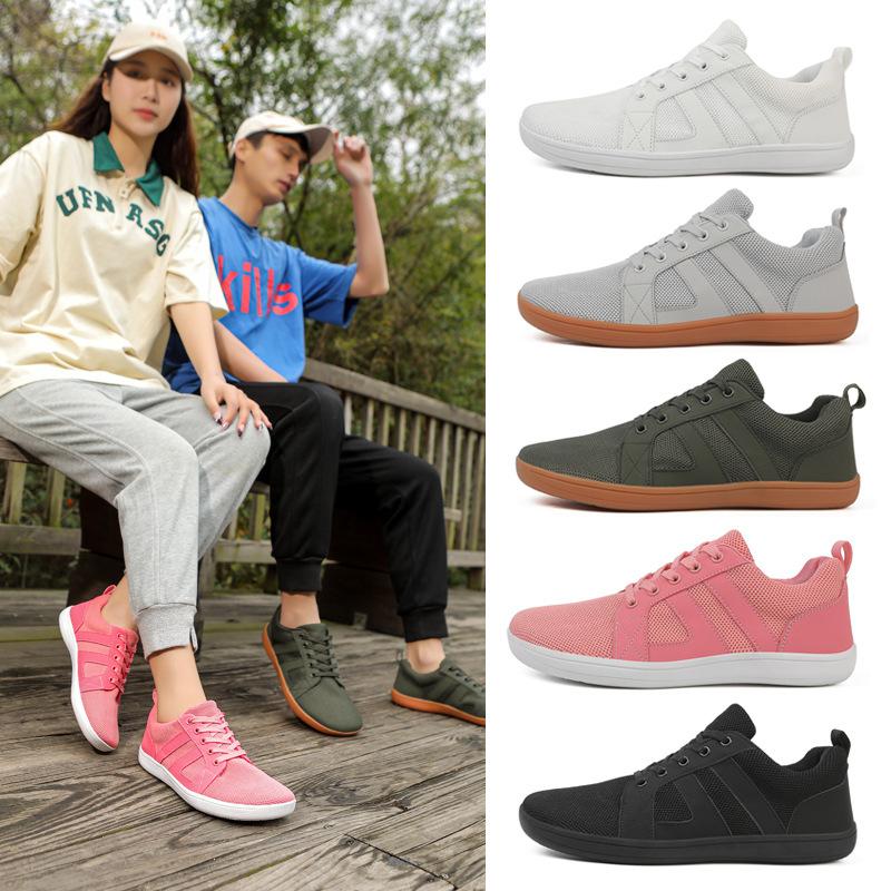 Fashion Breathable Mesh Casual Sneakers Wide Toe Barefoot Shoes for Man Minimalist Walking Sneakers Lightweight Soft Sole Jogging Shoes