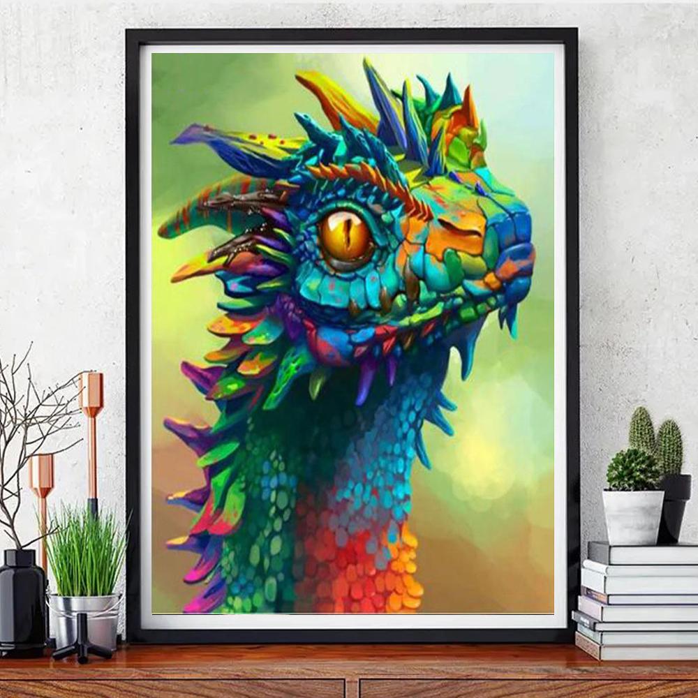 5D DIY Diamond Painting ,Animal Dragon,,Embroidery Kits,Full Rhinestones Diamond Painting, Handmade Home Decor Gifts