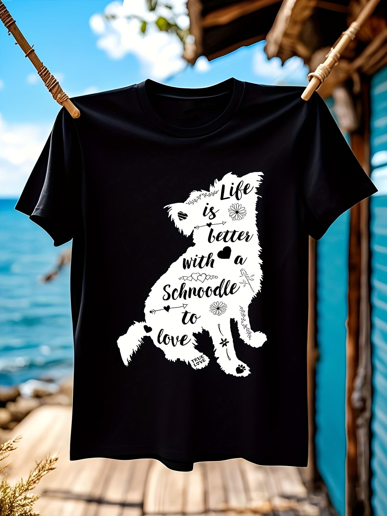 Schnoodle Lover Tshirt - Black Dog Owner Shirt with Schno... XXL