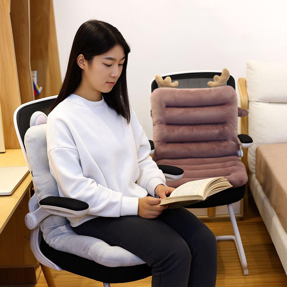 Soft Back Cushion Pillow Thickened Integrated Seat Cushion Cute Plush Cushion  Student Dormitory