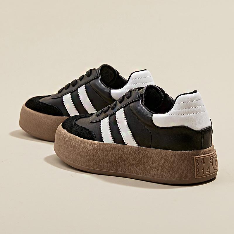 Autumn and winter new retro board shoes women's versatile platform sports casual white shoes