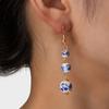 Blaue Weiße Porzellanperlen Ohrringe Rund Chinesischer Retro für Frauen Han Fu Drachen Ohrring Anhänger Nische Trend Accessoire