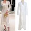 French Niche Light Luxury Women's V-Neck Slim Knitted Dress for Spring and Autumn