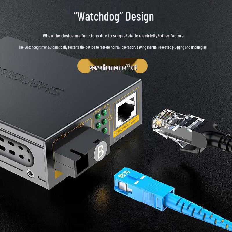 Shengwei FC-211AB Gigabit Single-Mode Single-Fiber Optical Transceiver