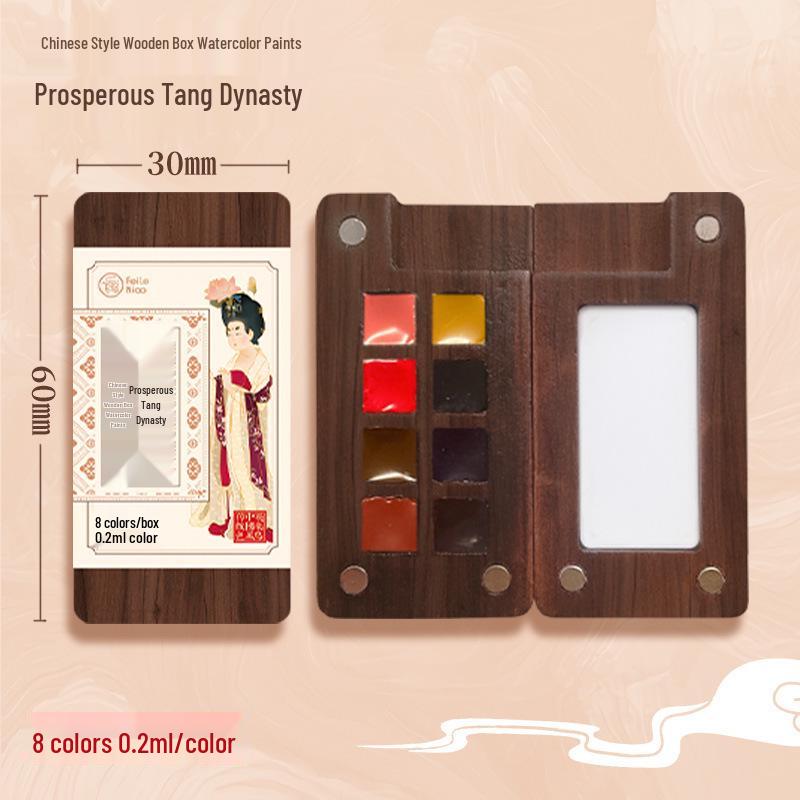 Feile Mini Travel Watercolor Set - Portable Solid Palette for Bird Painting