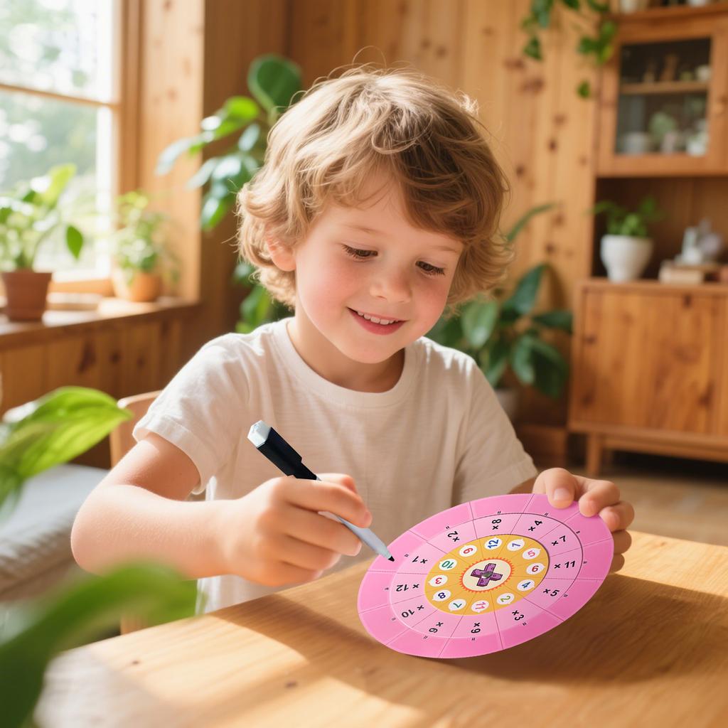 Children's Multiplication Table Poster, Turntable, Math Teaching Aid, Teaching Assistant, Math Classroom Teaching Multiplication Table,5ml