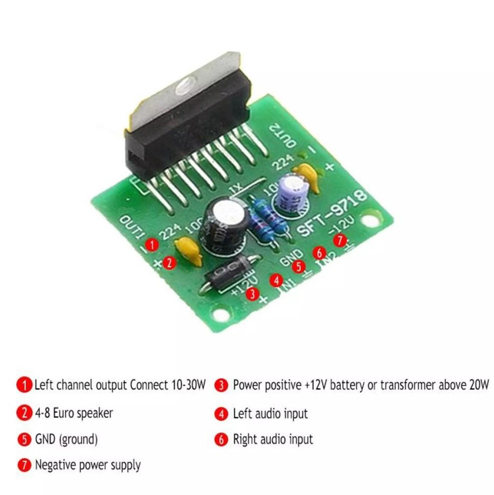 TDA7297 DC 12V Digital Power Amp Lifier 2.0 Kit Dual Channel Electronic DIY
