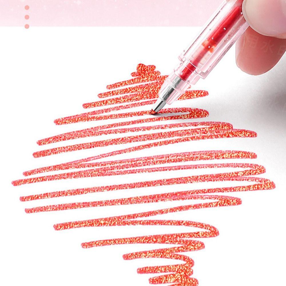 8/12/24/36/48/60Colors 8/12/24/36/48/60 Colors Glitter Gel Pen Large Capacity DIY Handwriting Shiny Highlighter Pen