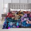 Arcane Blanket Viktor Game Anime Jinx Jayce Caitlyn Jesus Sevika  Flannel Bedding Throws For Bedroom Super Warm Bedspread Gift