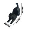 Cartoon Stretching cat desktop stand black cat ornaments Cute Animal Resin Figurine lazy phone stand resin crafts decoration