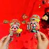2Pcs God of Wealth Refrigerator Magnet Home Office Kitchen Fridge Magnet Chinese Immortal New Year Spring Festival Decoration