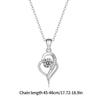 Moissanites Heart Necklace Anniversary Gift Adjustable Length Clavicle Chain Stylish Wedding Gift Dainty Jewelry