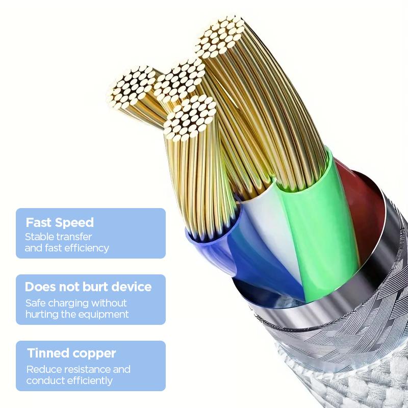 60W Hurtigladekabel Type-C til Type-C Hurtigladekabel Enorm Dataoverføring på Sekunder Passer for iPhone15 iPad iPod Android-enheter