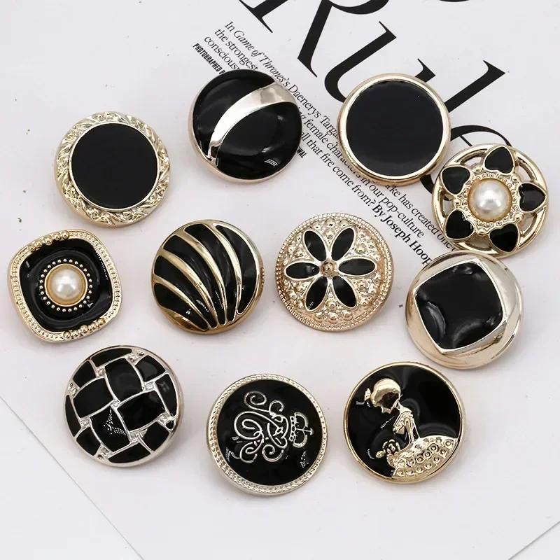 10Pcs Pretty Shank Buttons 21/25Mm Large Beautiful Pattern Buttons Coat Windbreaker Clothing Accessories