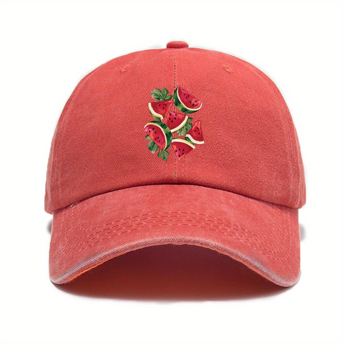 

Watermelon printed baseball cap retro city daily commuting suitable for Unisex and Women with fun patterns casual style Adjustable