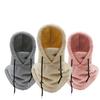 Furry Balaclava Face Cover Hat Hooded Sports Cap Accessory for Cold Weather