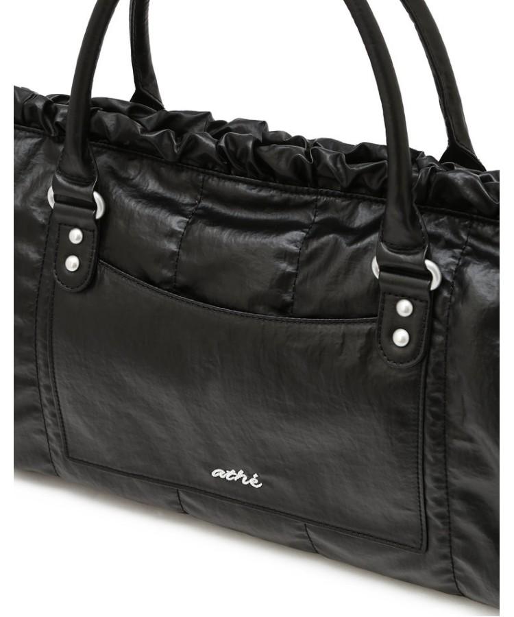 Athe Vanessabruno [Frill] Frill Chain Black Dupeskin Tote Bag M Aaba6E730Bk