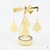 Carousel Candle Holder Gold Metal Candlesticks Room Decor Cake Rotating Candle Stand Home Decoration For Valentine's Christmas