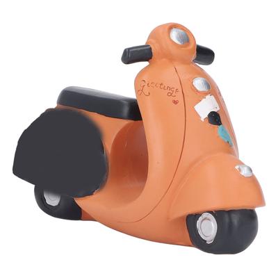 Motorrad Spardose Orange Retro Motorradförmig Umweltfreundliches Harz Motorrad Ornament für
