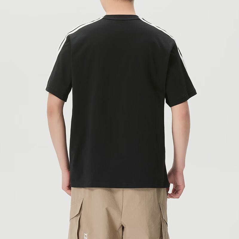 adidas T Shirts Men's Black Crew Neck Moderate KR2490
