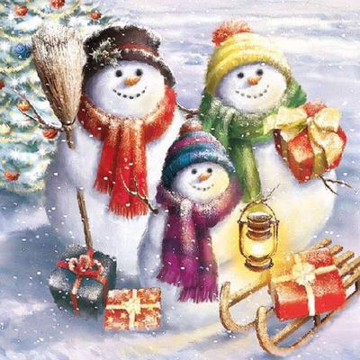 5D DIY Diamond Painting Christmas Snowman Full Round Drill Embroidery Cross Stitch