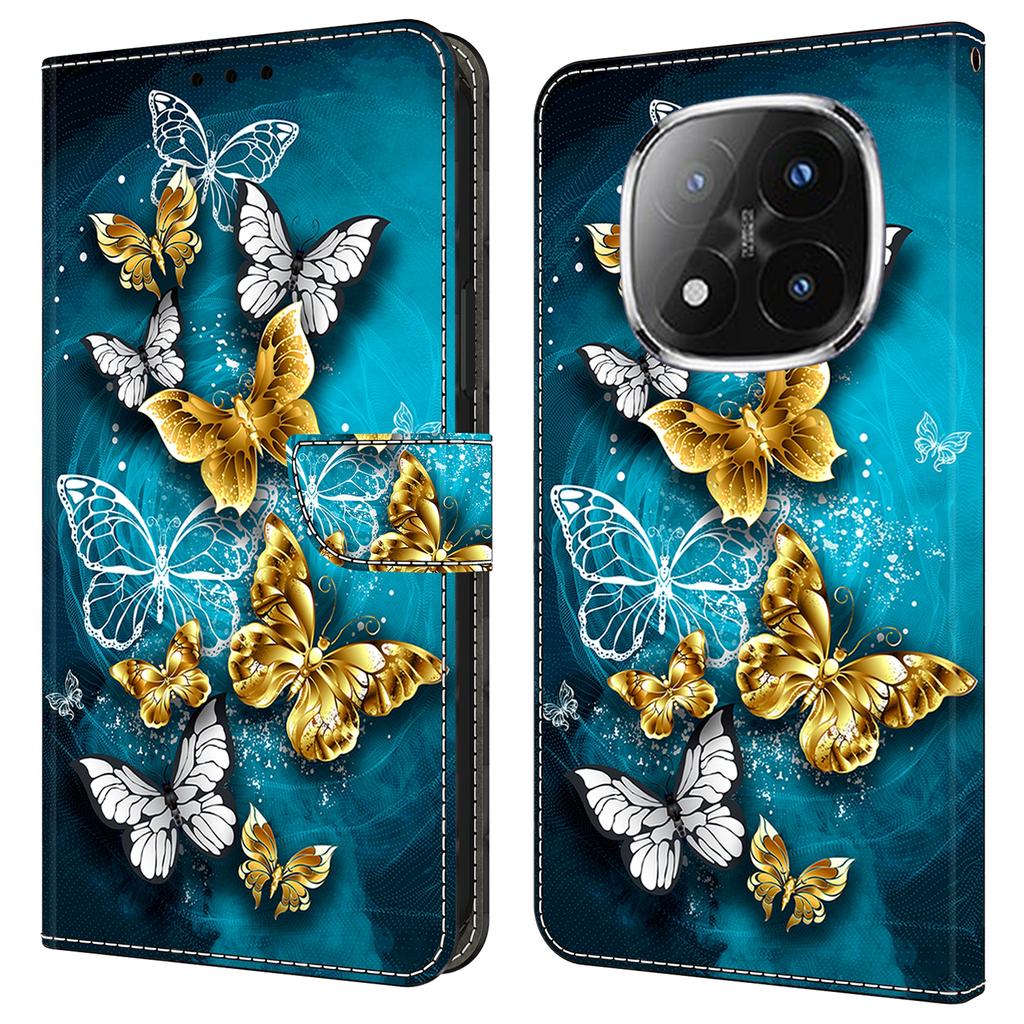 For Xiaomi Redmi Note 14 Pro+ 5G Case Wallet Stand Pattern Printing PU Leather Flip Phone Cover