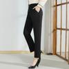 Paster Women's Elastic Waist Straight-Leg Cropped Pants