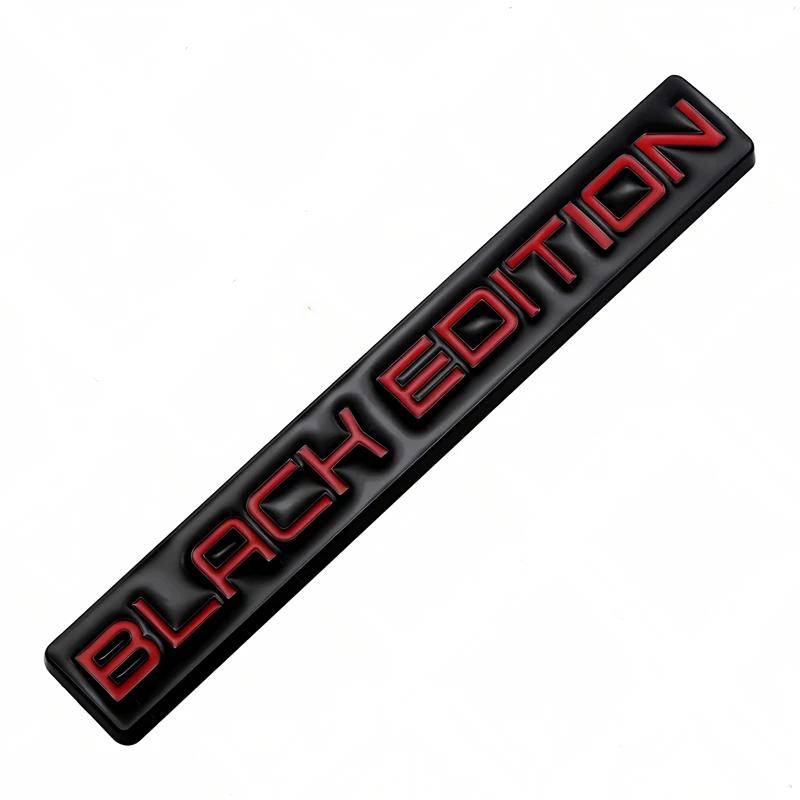 Car Styling 3D Black Edition Decorative Metal Adhesive Logo Rear Trunk Badge Fender Sticker Body Emblem Decal Car Accessory