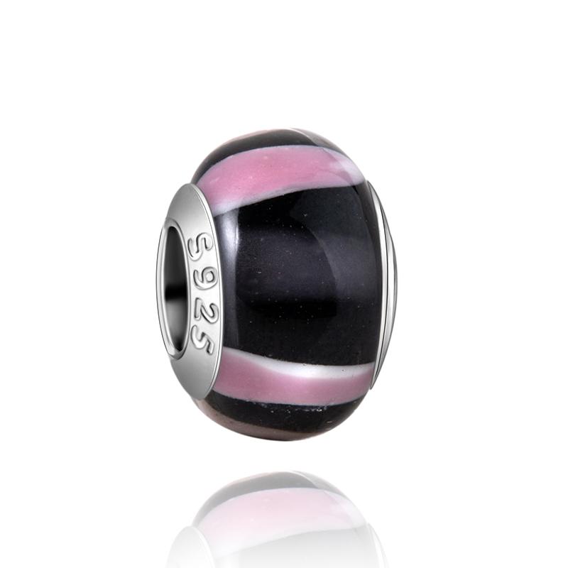 Murano Glas Serie Kupfer Weiß Herzförmiger Anhänger Passend für Armband Damen Exquisite Schmuckaccessoires Geschenke