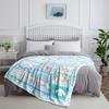 1pc Sanrio Cinnamoroll Flannel Blanket - 2D Single-Sided Print, Blue Candy Star Pattern, Bedroom Living Room Camping Throw