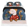 2025 Cartoon Rat King Queen Bedding Set Mouse Rodents Duvet Cover Funny Animal Love Heart Comforter Cover Polyester Quilt Cover