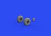 Eduard 1/48 Brassin Boeing B-17 Flying Fortress Wheels with Oval Treads (for HK Models) Plastic Model Parts EDU648644