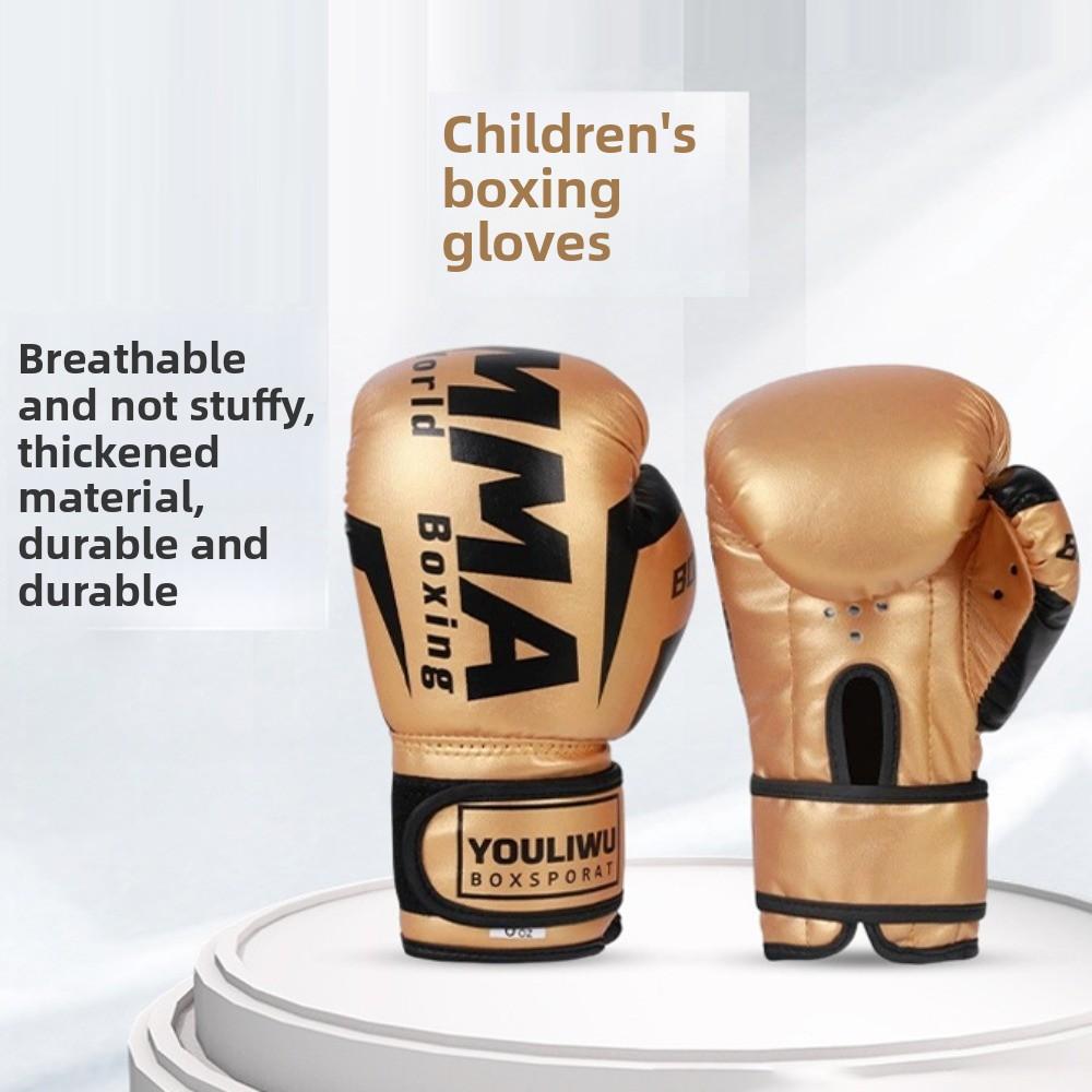 PU Leather Boxing Gloves Breathable Punching Training Gloves Protection Kickboxing Gloves  Sparring