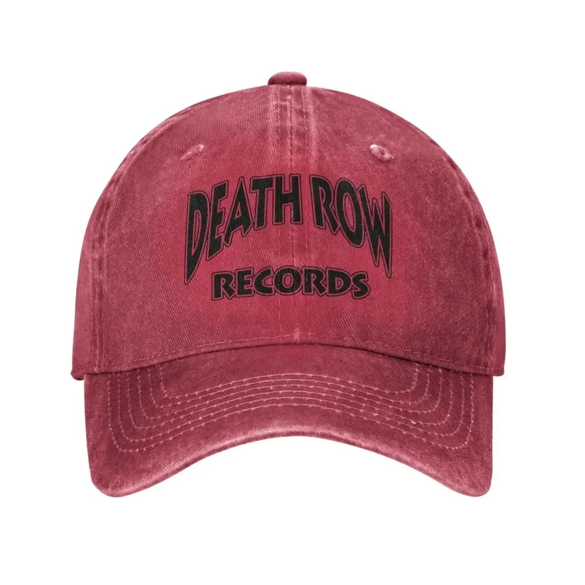 NGNGBG CAP Vintage Death Row Records Hiphop Baseballpetten Unisex Stijl Verweerd Gewassen Snapback Pet Alle Seizoenen Verstelbare Pasvorm Pet One Size
