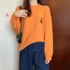 Sweater women's autumn and winter loose outer wear inside student sweet retro lazy wind gentle spring and autumn top