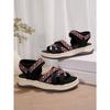 Women's New Summer Color-block Fashion Ethnic Style Light Beach Shoes Cross with Peep-toe Soft Platform Sandals