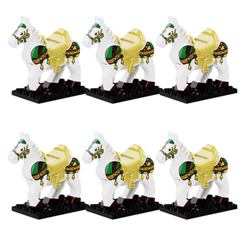 MOC Medieval Military Building Blocks Cavalry Regiment Knight Horse Animal Accessories Set Mini Bricks Buy Goods Boy Toy Gift