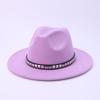 New Western Cowboy Hat Autumn and Winter New Flat-brimmed Wool Top Hat Men's and Women's Versatile Fashion Jazz Hat