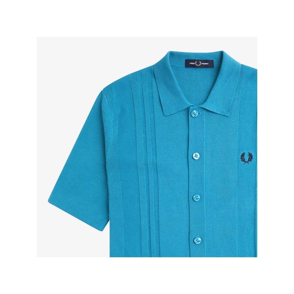 Fred Perry [headquarters Genuine] Fred Perry [sharp] Button Through Knit Shirt  U46  Afpm2415524 U46 qzgAfpm2415524 U46