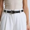Natural Women's Timeless Belt Contemporary Themed PU Leather Strap Metal Hardware For Stylish Looks