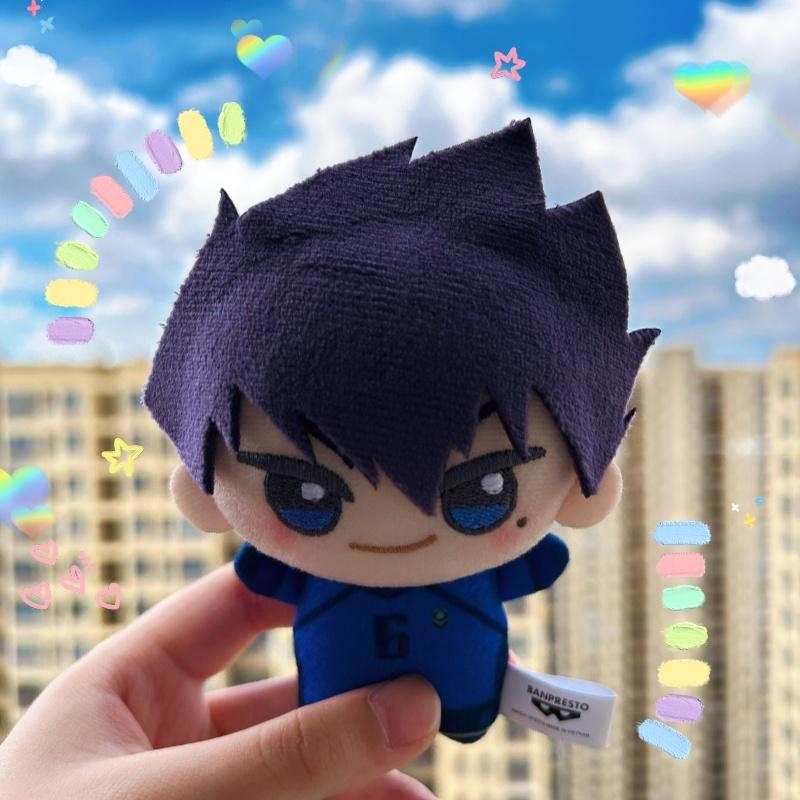 Genuine 10cm Blue Lock Vol.7 Vol.8 Hiori Isagi Yoichi Nagi Seishiro Mikage Plush Doll Fluffy Maumet Plush Keychain Gift