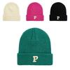 Winter Student Knit Beanie With Letter Embroidery For Couples Cold Weather Fashion Characters Included)