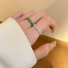 Round Acetic Acid Finger Ring Plastic Korean Style Accessories Vintage Finger Ring  Lady