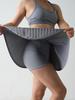 In-Stock High Waist Pleated Athletic Skort with Anti-Exposure and Quick-Drying Features, Side Pockets, and Midi Length