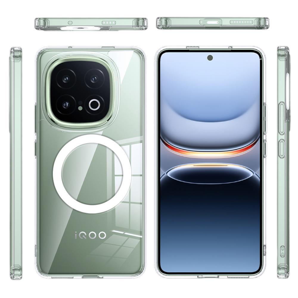 Applicable to VIVO IQOO13 armor mobile phone case magsafe magnetic suction S18Pro transparent anti-drop protective case