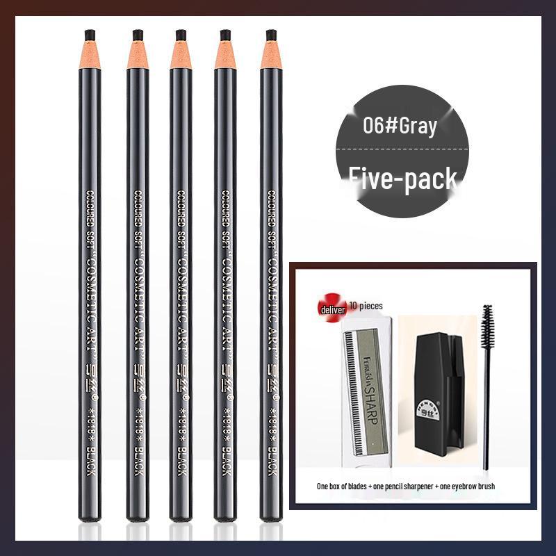 Genuine 1818 Waterproof Wooden Eyebrow Pencil - Non-Smudge, Hard Core, Makeup Artist Special.